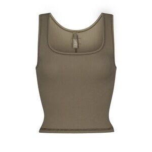 SKIMS Cotton Rib Tank | Army Green 💚 | Size XL | NWT